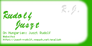 rudolf juszt business card